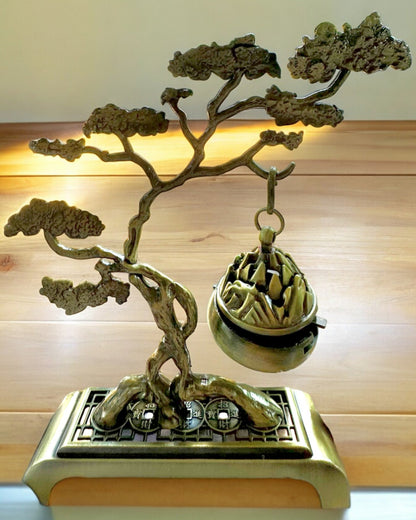 Elegantný kovový držiak na kadidlo Bonsai - možnosť personalizácie gravírovaním na darček