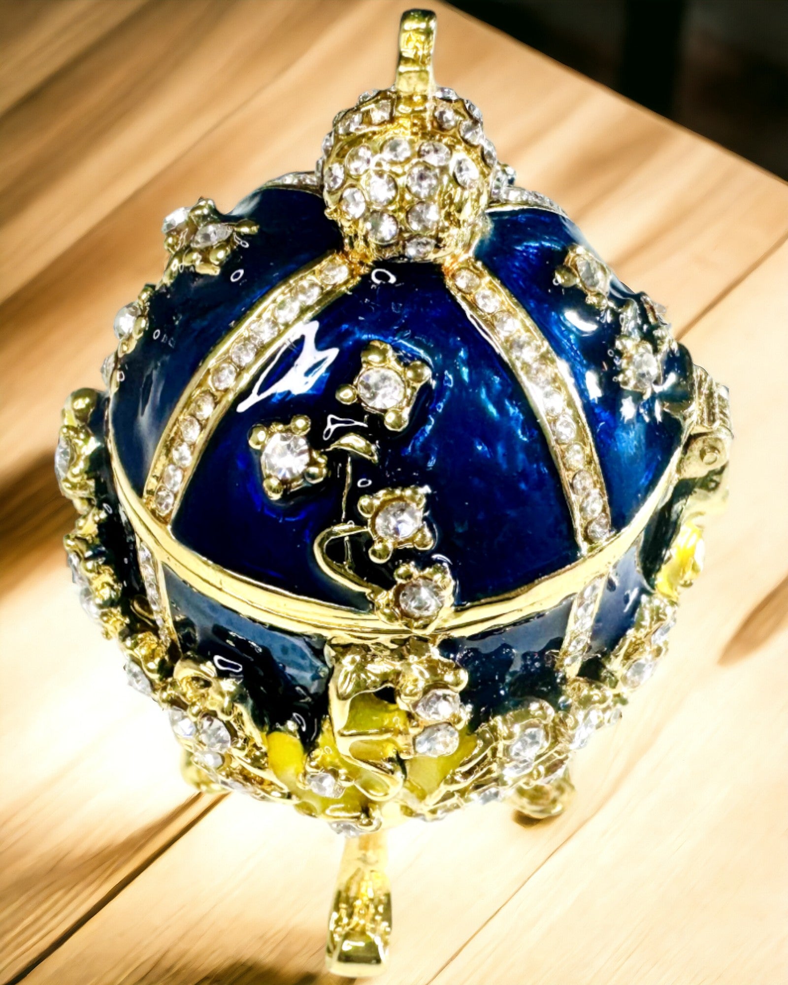 "Krabička na šperky 'Cisárske vajce' Faberge – Vintage štýl, dekoratívna nádoba na doplnky"