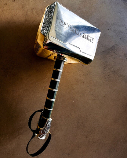 Mjölnir Thora "Chief" - Ručne Vyrobený Kováčsky Klobúk, personalizácia gravírovaním na darček