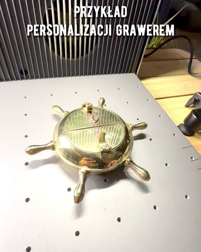 Mosadzné Popolníčky Kapitánske - možnosť personalizácie na darček gravírovaním, ručne vyrobené