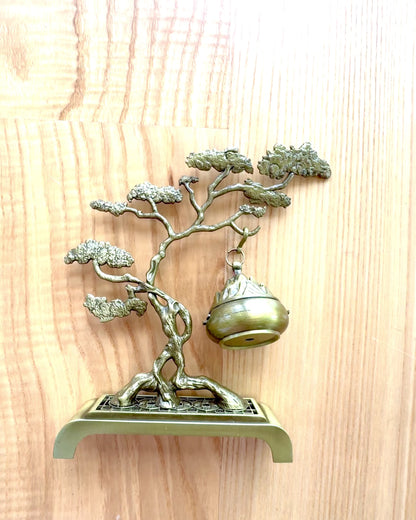 Elegantný kovový držiak na kadidlo Bonsai - možnosť personalizácie gravírovaním na darček