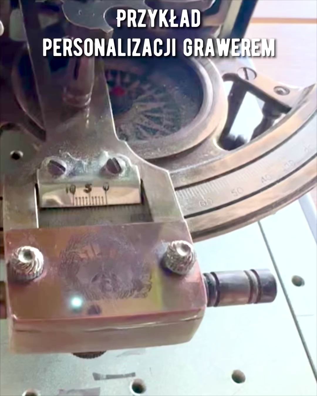 Sekstant Premium s Kompasom Antický - možnosť personalizácie gravírovaním